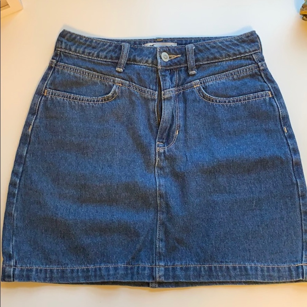 Hollister ultra-high rise denim skirt